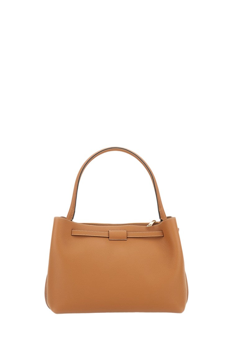 Tod's T Timeless Top Handle Bag In Soft Calfskin Leather