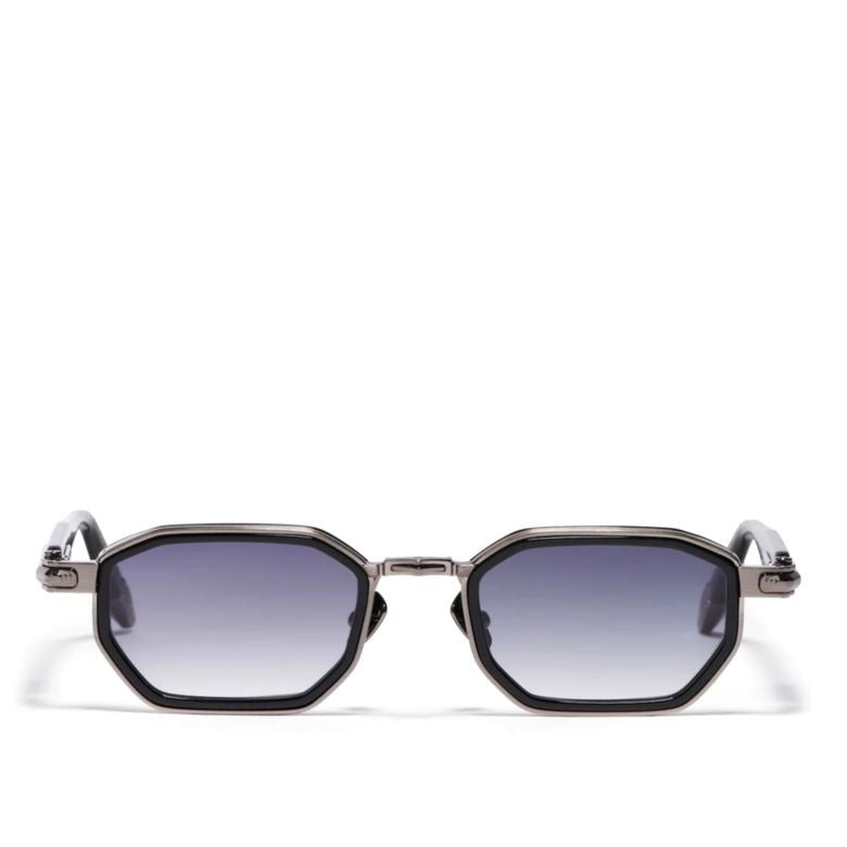 John Dalia Axel Geometric Frame Sunglasses With Metallic Finish