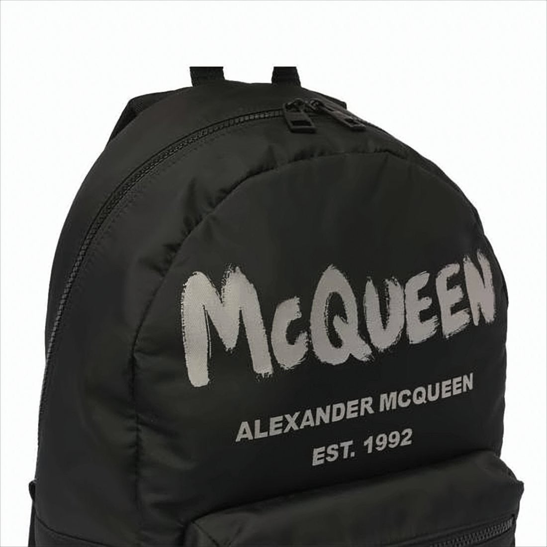 Alexander Mcqueen Nylon Backpack With Adjustable Straps And Bold Branding