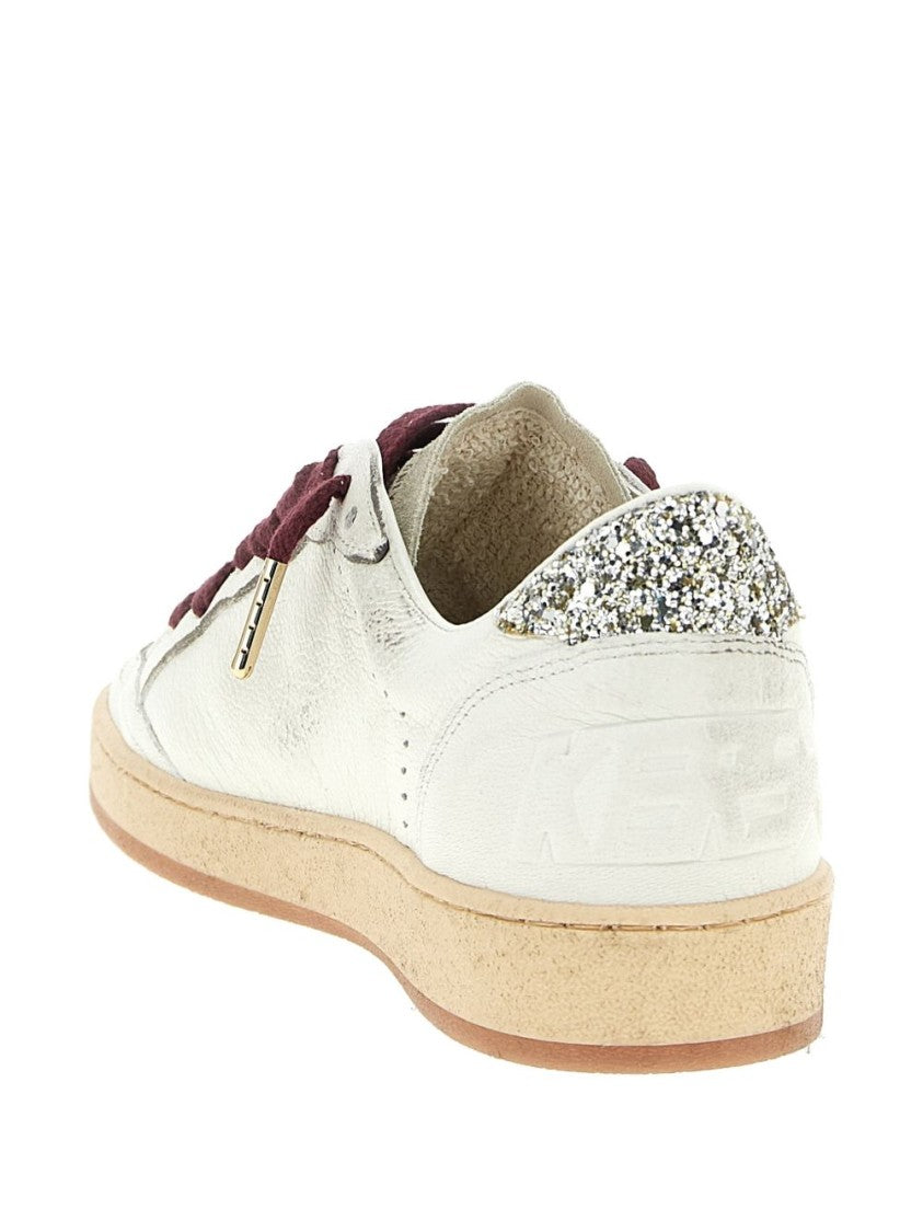 Golden Goose Low-Top Sneakers With Metallic Silk