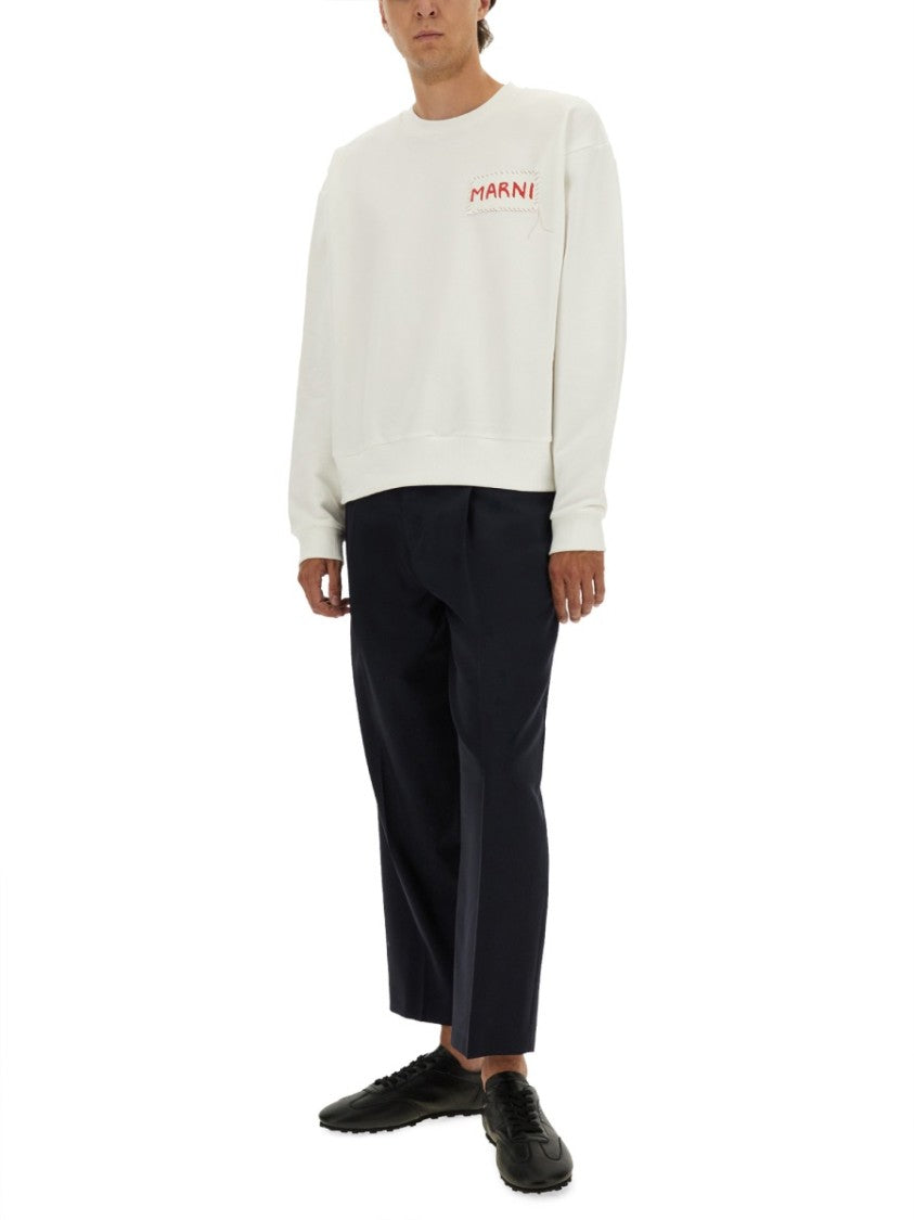 Marni Relaxed Fit Off-White Sweatshirt