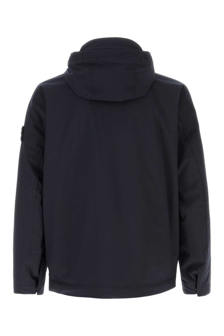 Stone Island Navy Blue Stretch Polyester Padded Jacket
