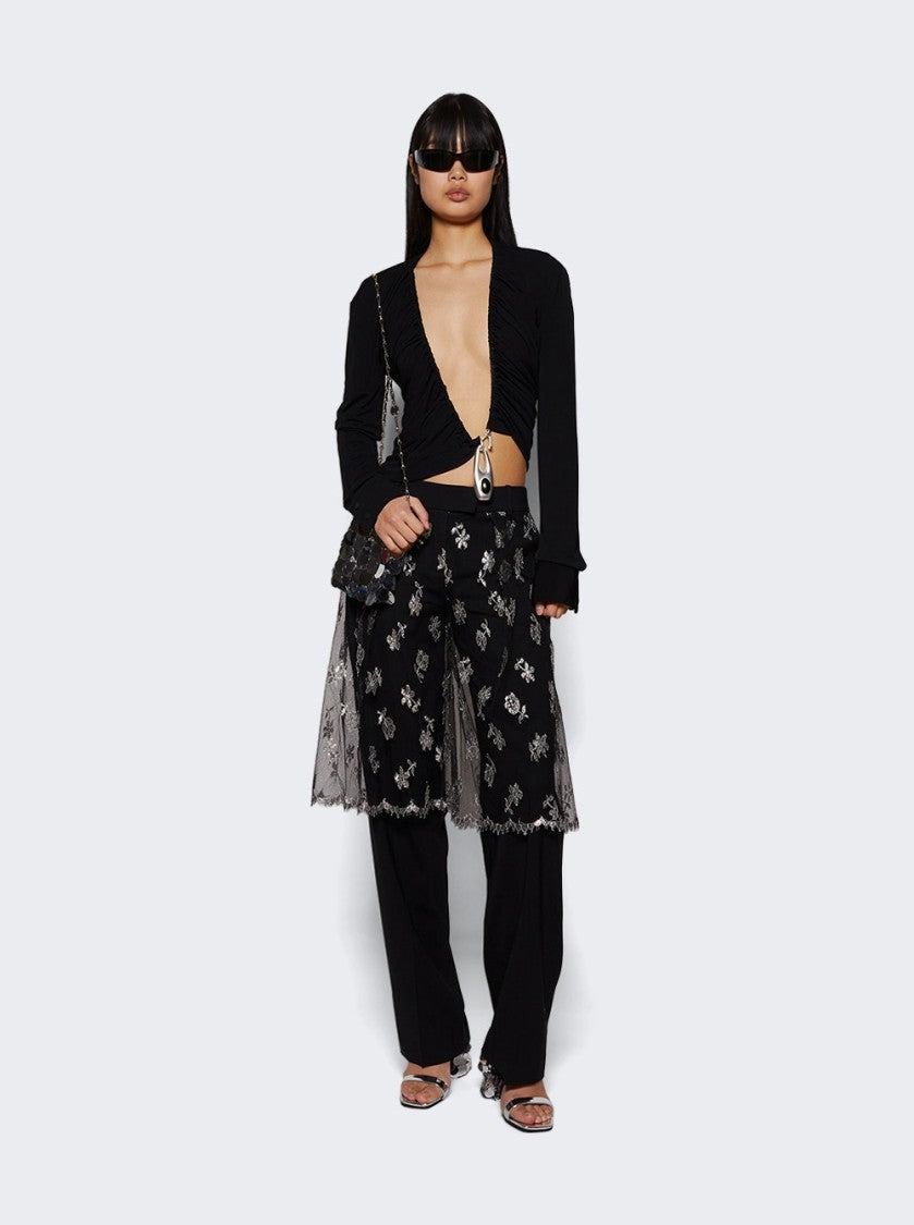 Christopher Esber Lavalliere Draped Jersey Top Black