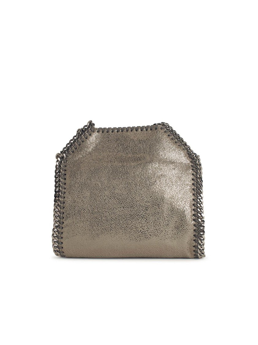 Stella Mccartney 'Falabella Tiny' Silver Faux Leather Bag