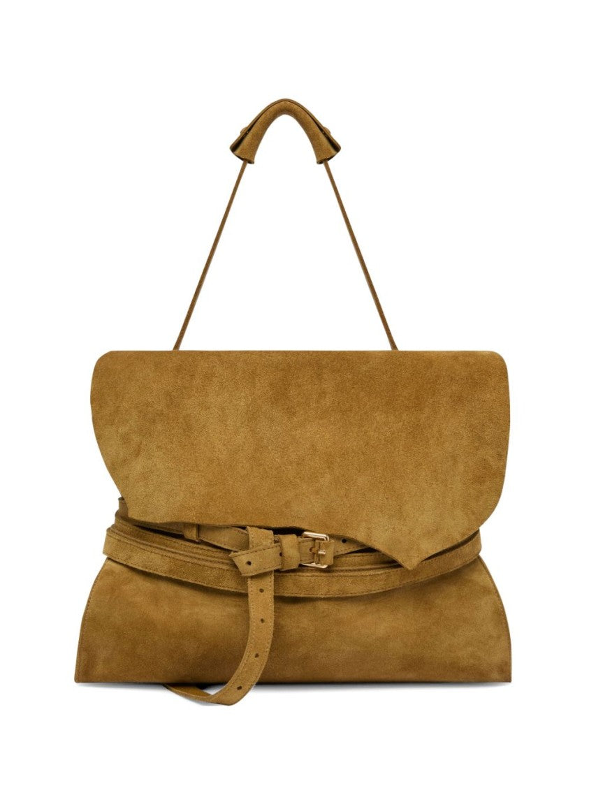 Moschino Suede-Like Structured Bag With Padded Handle