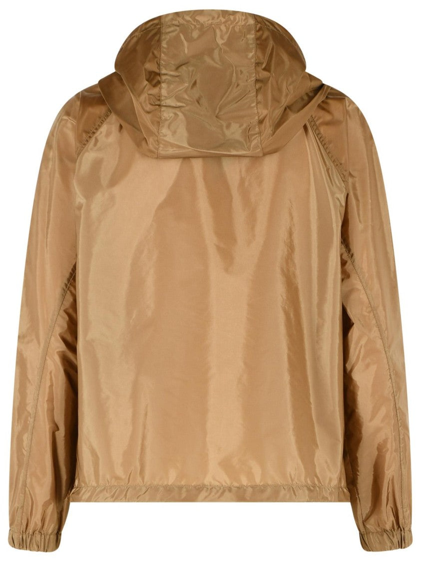 Moncler 'Coquelicot' Camel Beige Polyamide Hooded Jacket