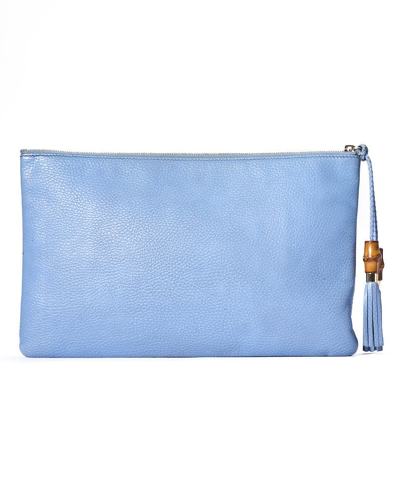 Gucci Clutch Mm Bamboo Light Blue