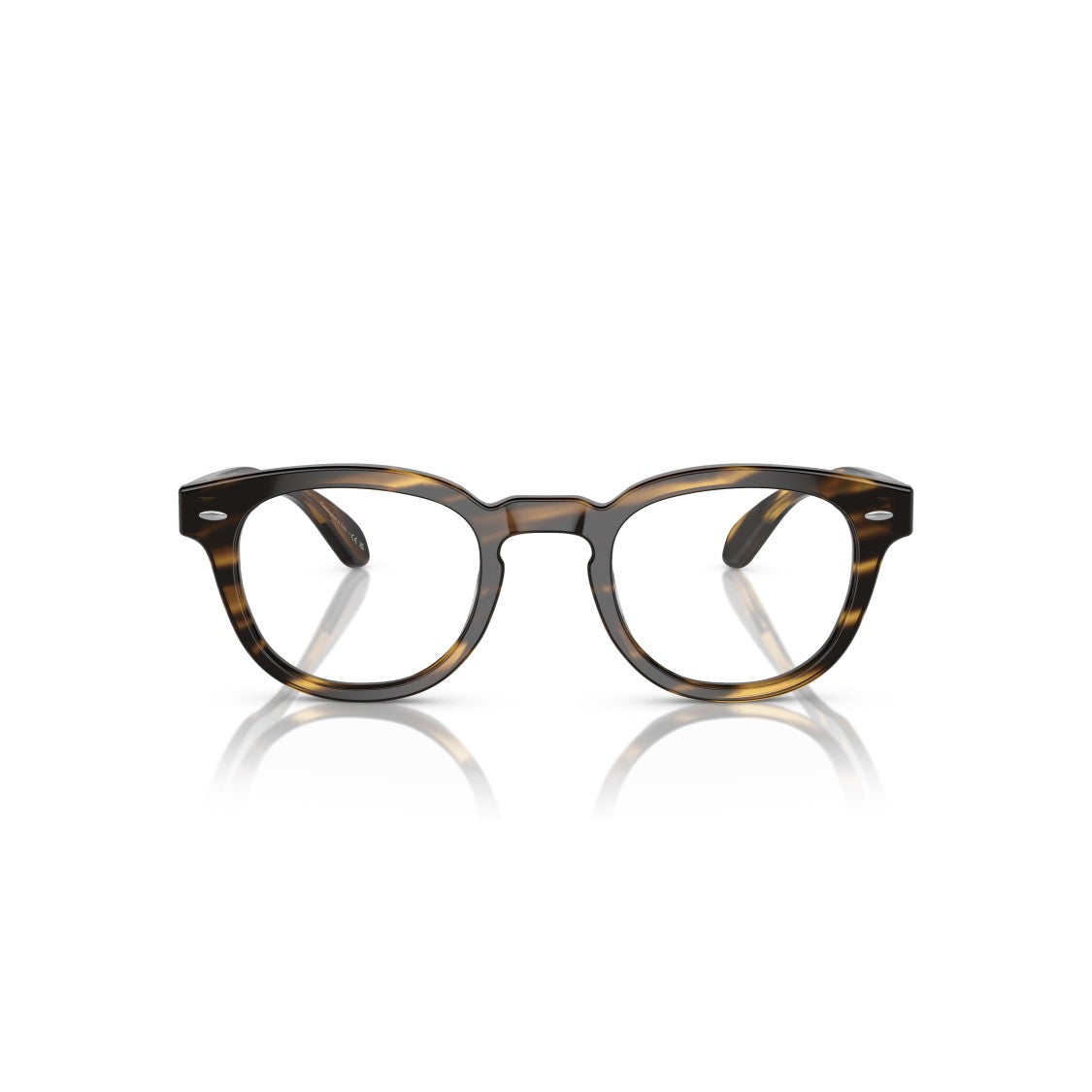 Oliver Peoples Round Tortoiseshell Acetate Eyeglasses With Keyhole Bridge