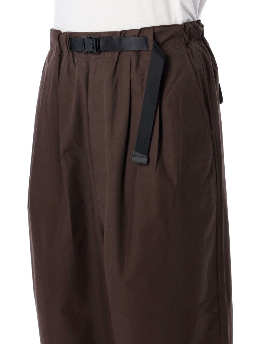 Comme Des Garçons Belted Wide-Leg Cotton Pants