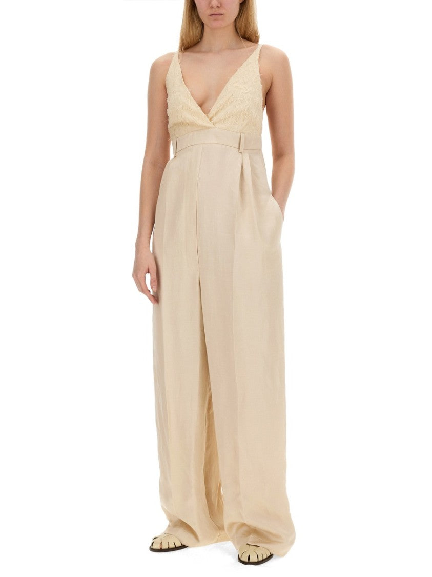 Alysi Malfile' Satin Jumpsuit