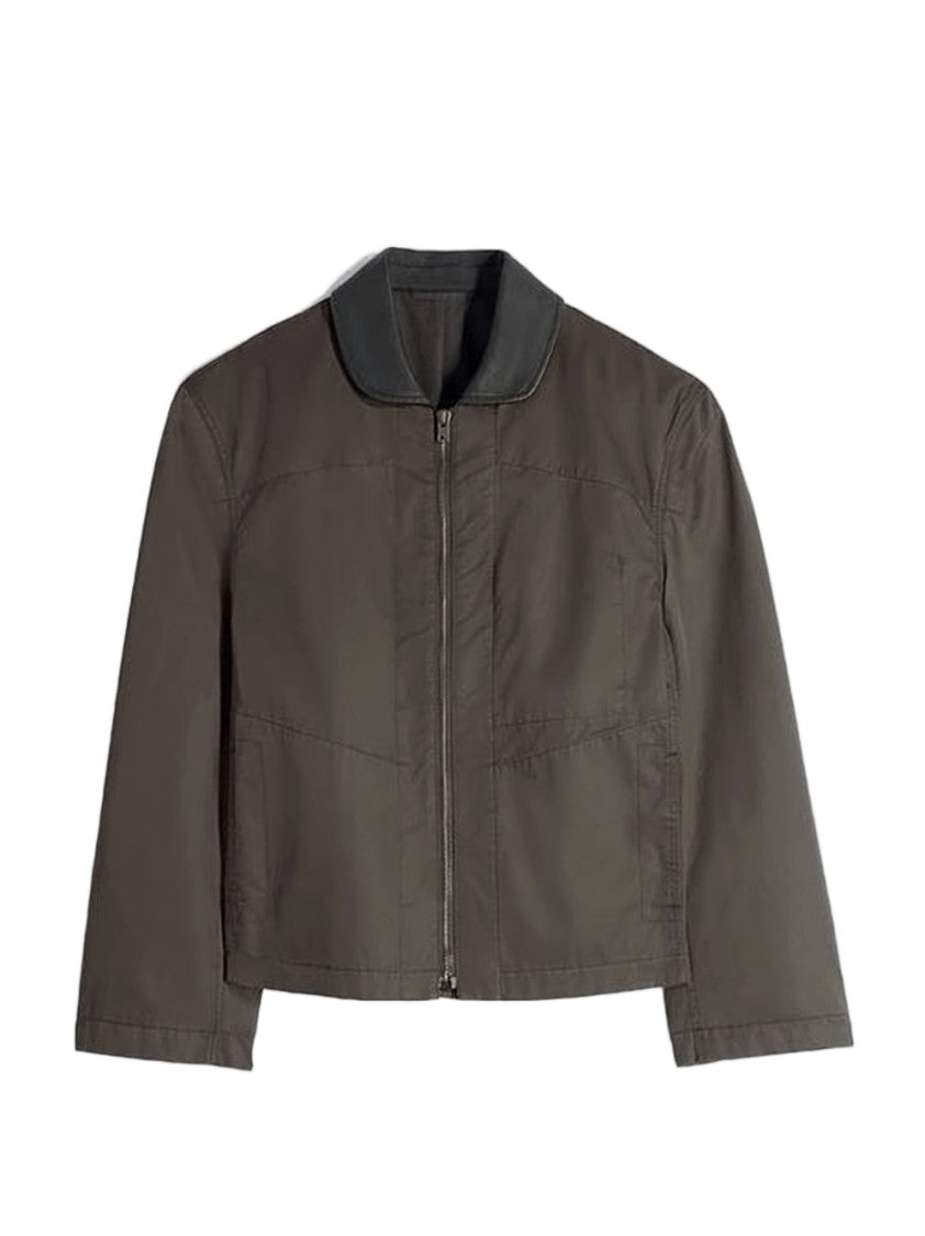 Lemaire Boxy Silhouette Brown Leather Jacket