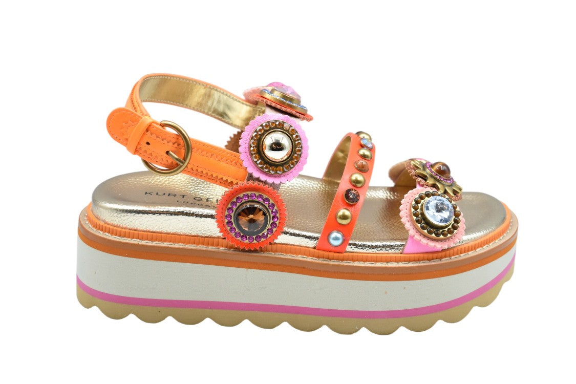 Kurt Geiger Bold Platform Sandals With Colorful Embellishments
