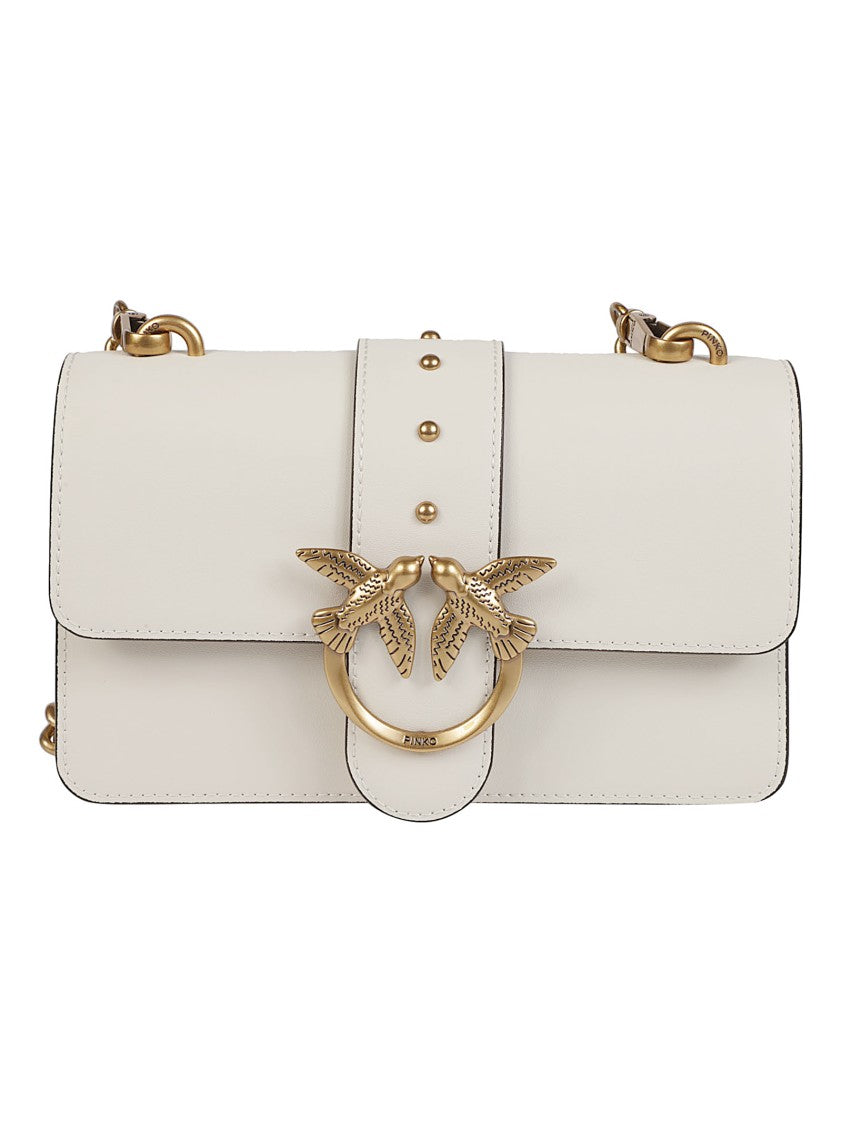 Pinko Love One Mini Rectangular Leather Shoulder Bag