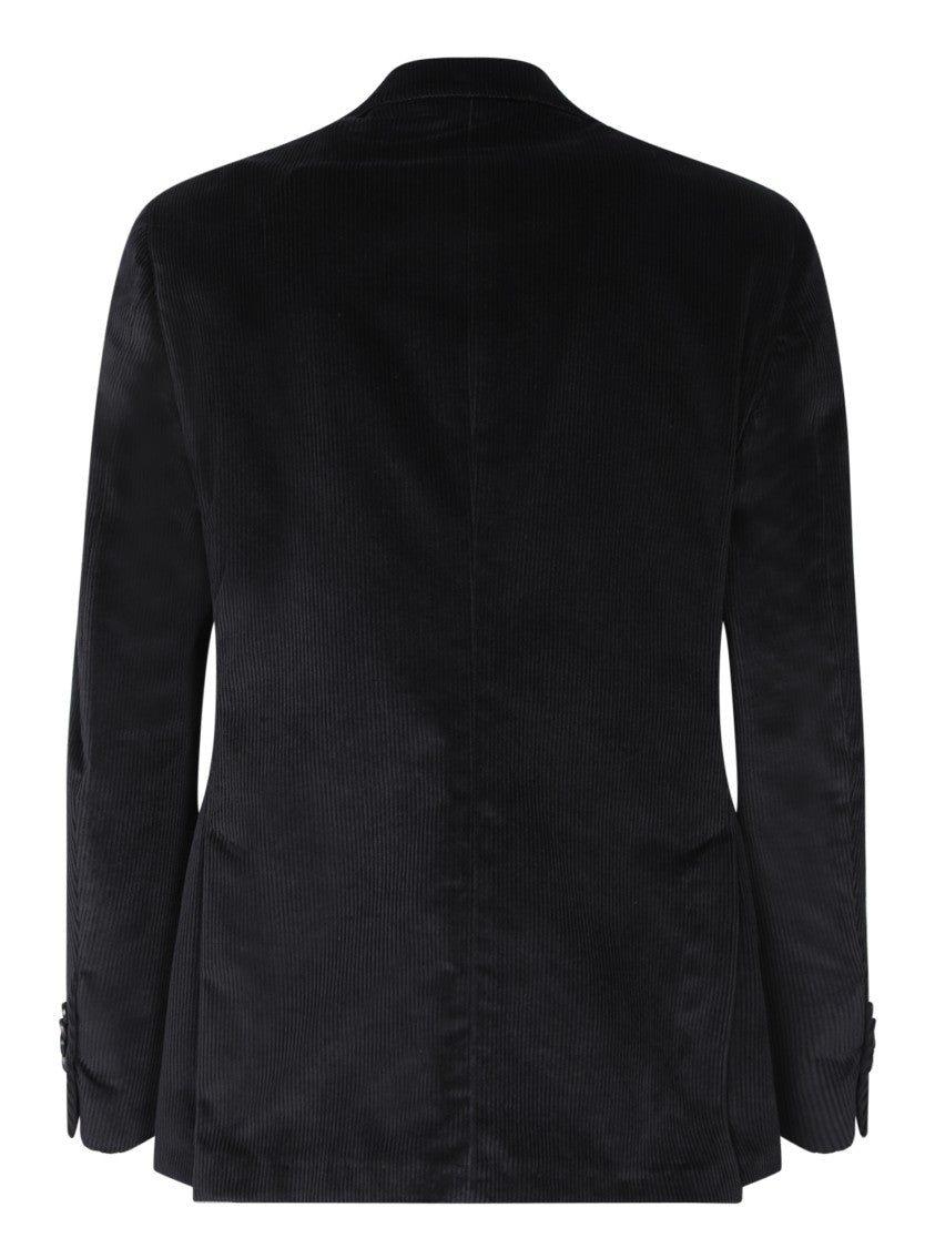 Lardini Tailored Black Blazer With Precision Craftsmanship And Elegance