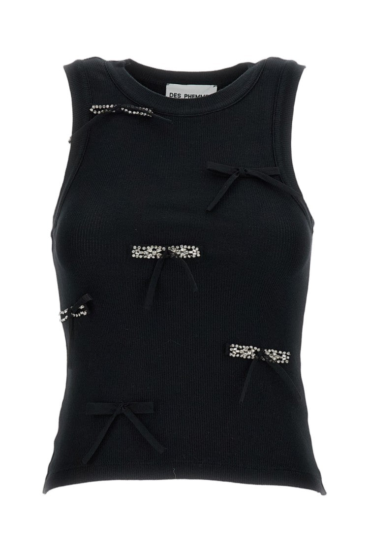 Des Phemmes Snug-Fit Black Tank Top
