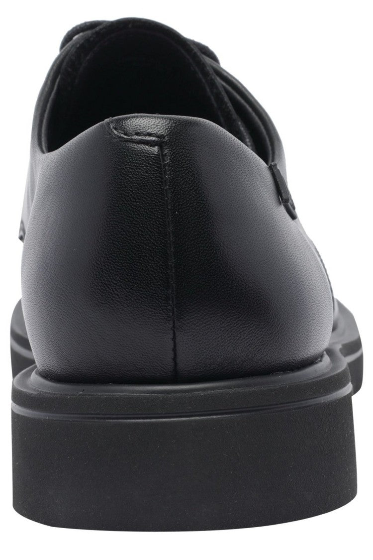 Camper Refined Black Leather Loafers With Elevated Eva Sole