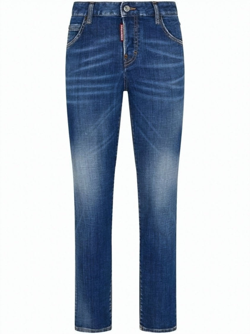 Dsquared2 Classic Five-Pocket Denim Pants With Subtle Whiskering