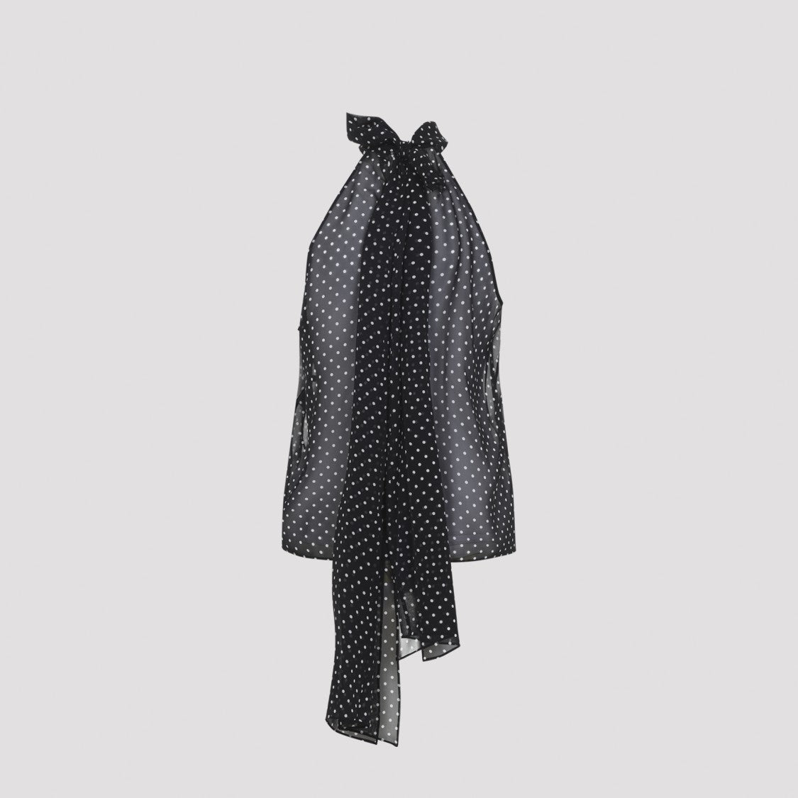 Tom Ford Polka Dot Black Silk Top