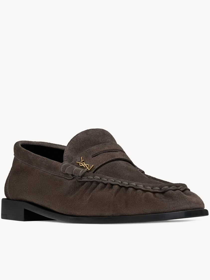 Saint Laurent Le Loafer 15 Brown Suede Loafers