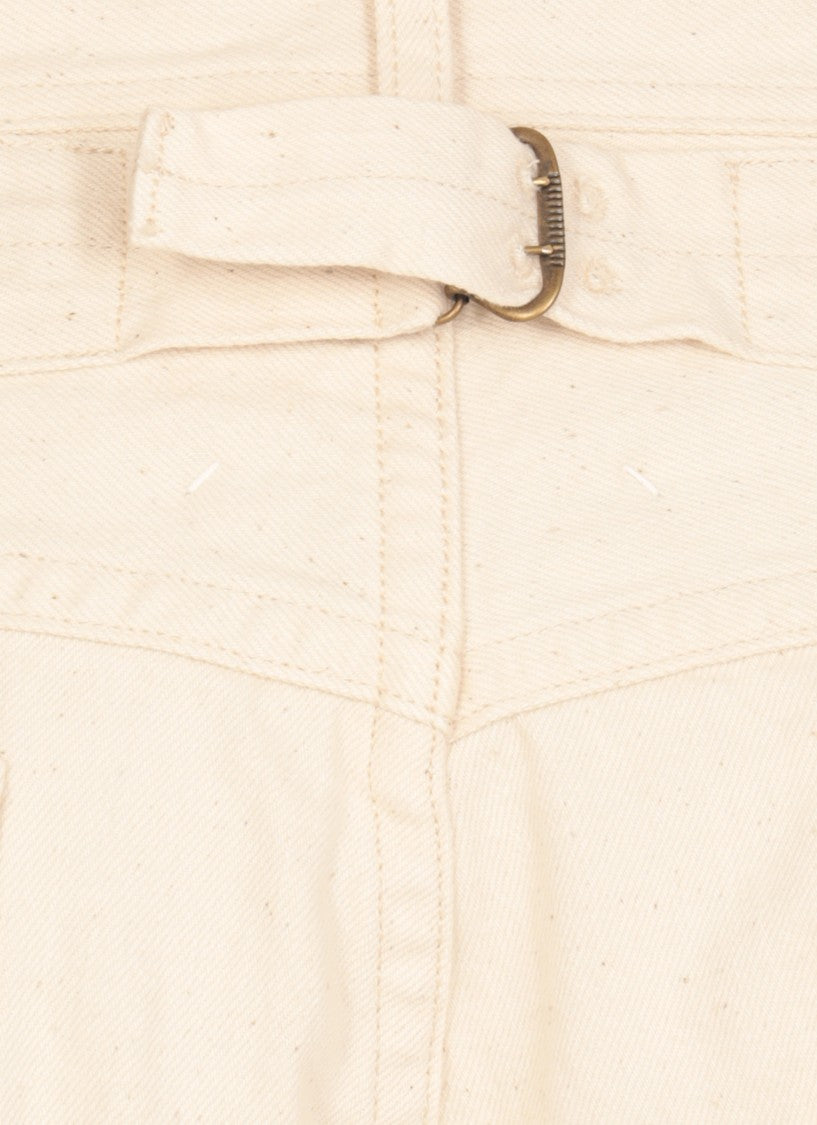 Maison Margiela Relaxed Fit Ivory Cotton Pants