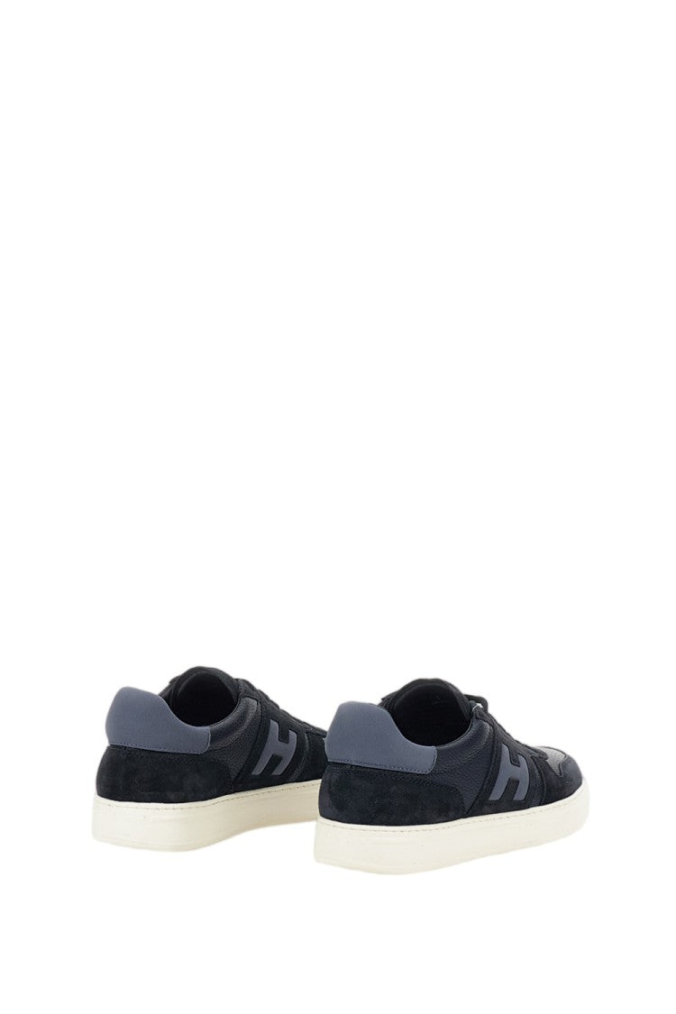 Hogan Blue Leather Suede Inserts Sneakers