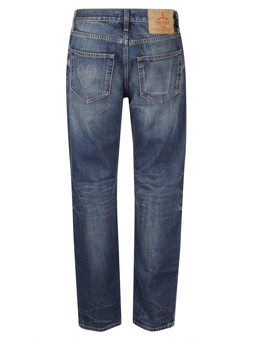 Prada Relaxed Fit Vintage Appeal Blue Jeans