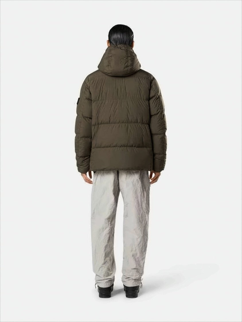 Stone Island Quilted Casual Jacket With Hood
