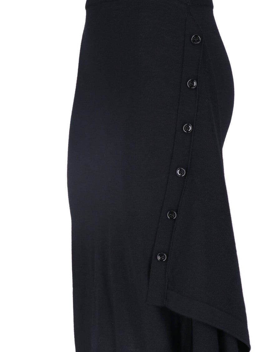 Lemaire Multicolor Check Wide-Leg Viscose Skirt