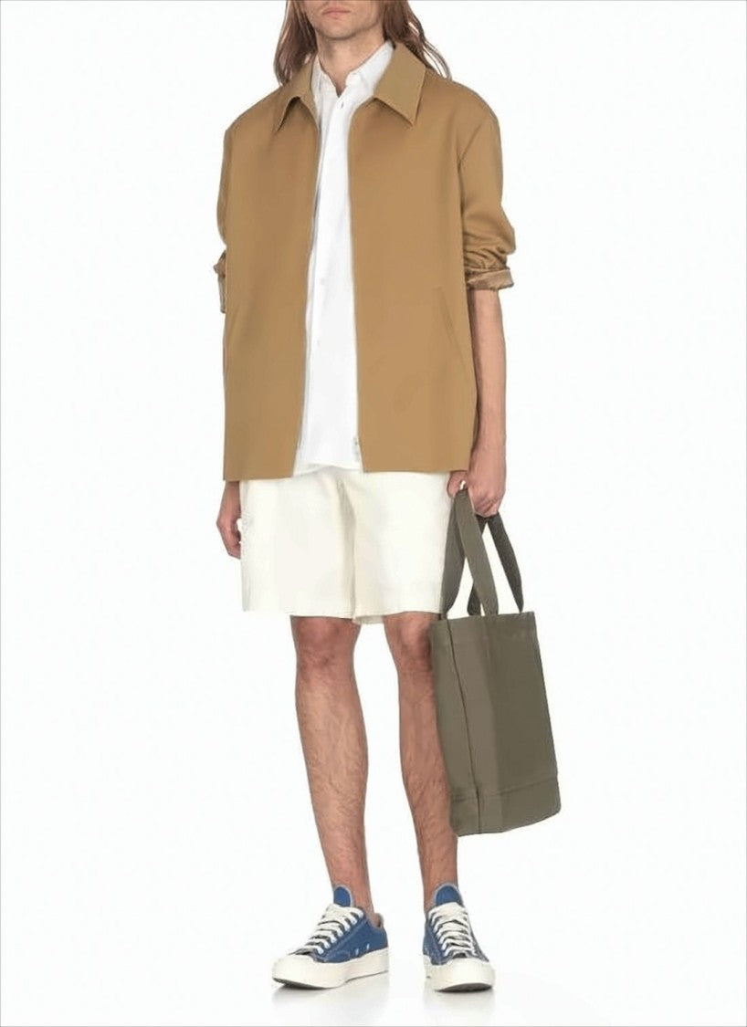 Comme Des Garçons Long-Sleeve Shirt With Pointed Collar And Curved Hem