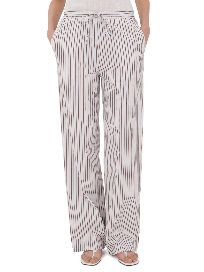 Loulou De Saison Relaxed Wide-Leg Trousers With Vertical Stripes