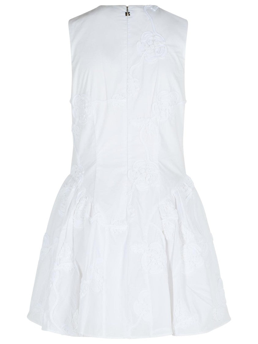 Rotate Bright White Cotton Poplin Mini Dress