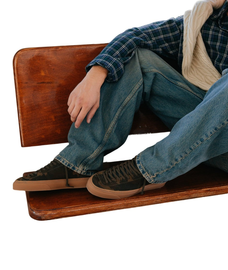 Aqua Alta Venice Camouflage Suede And Leather Sneakers