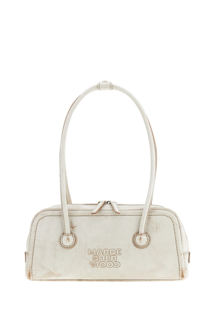 Margesherwood East-West Soft Leather Shoulder Bag With Aged Finish