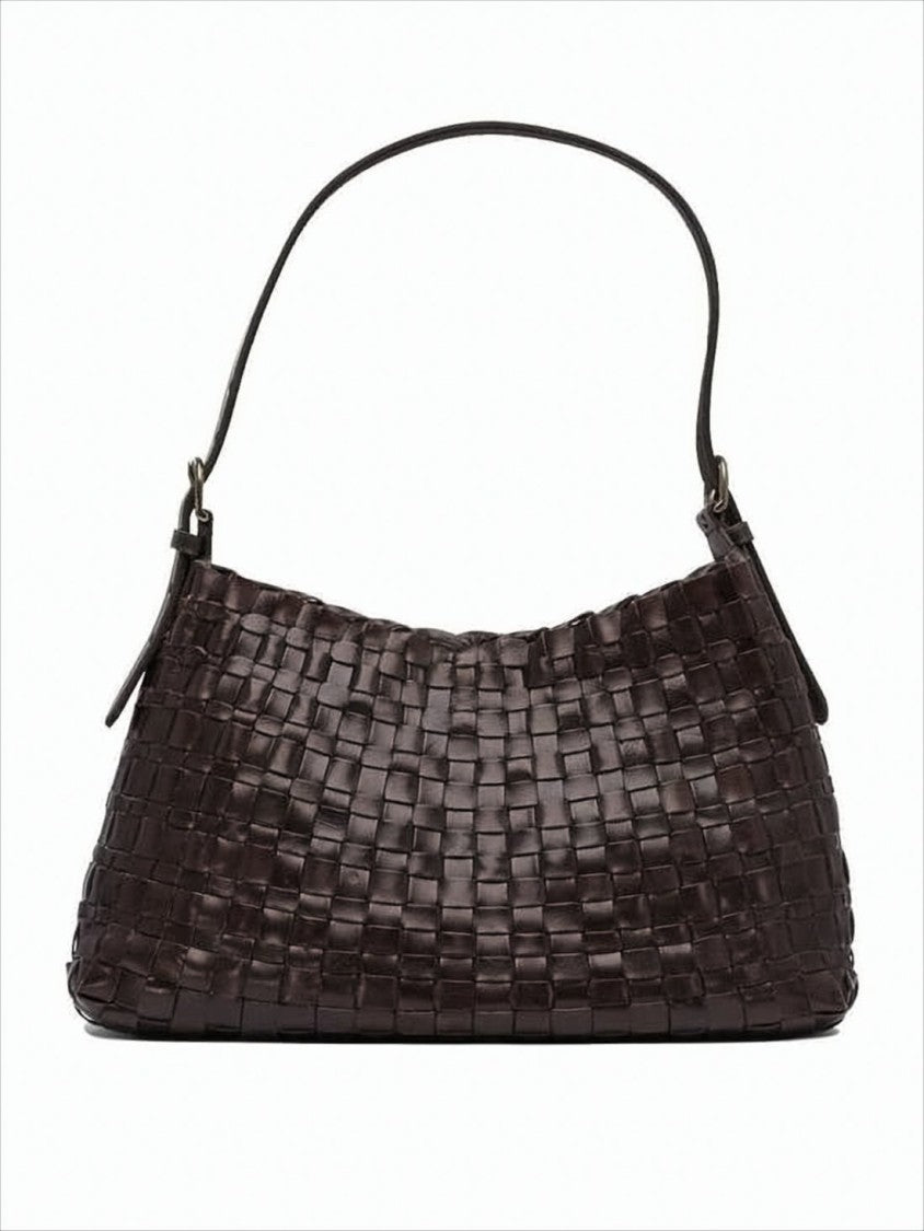 Dragon Diffusion Woven Calf Leather Shoulder Bag