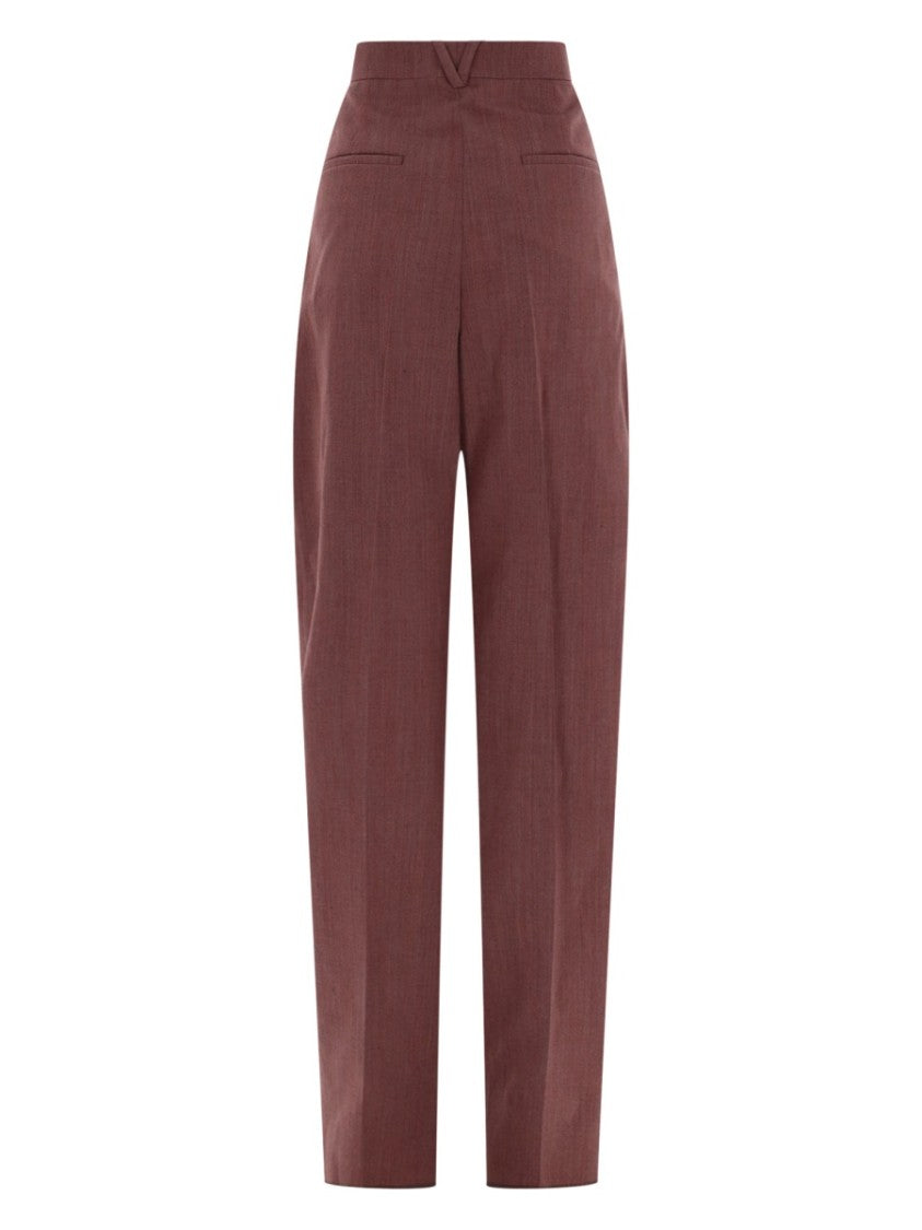 Bottega Veneta High-Waisted Tailored Pants With Structured Waistband