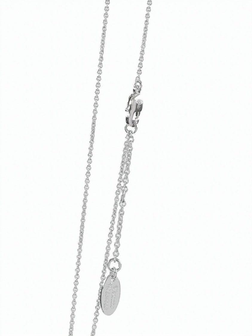 Vivienne Westwood Platinum Gold Heart-Shaped Pendant Necklace