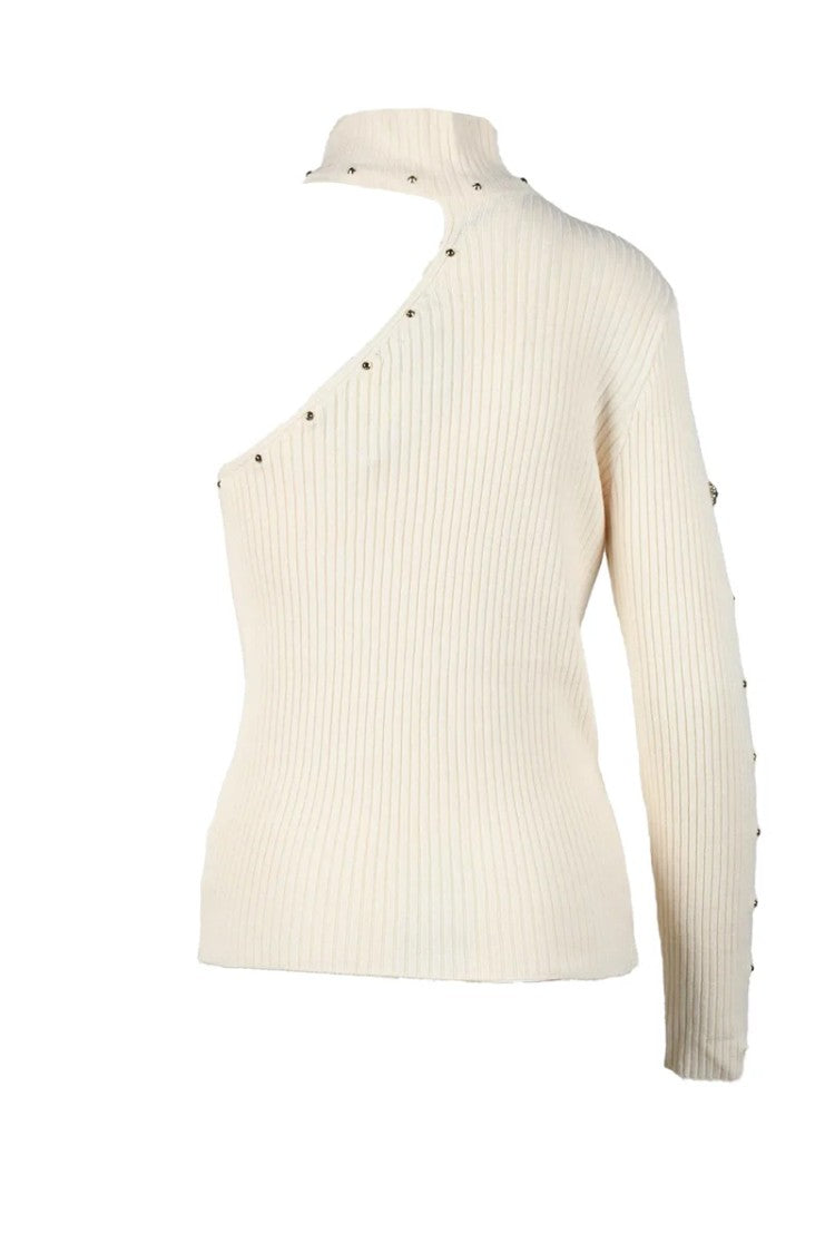 Gil S Asymmetrical Ribbed Knitwear Top