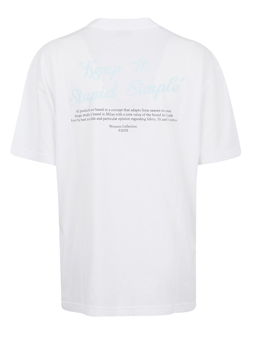 Off-White K.I.S.S. Print Cotton T-Shirt With Contrasting Graphics