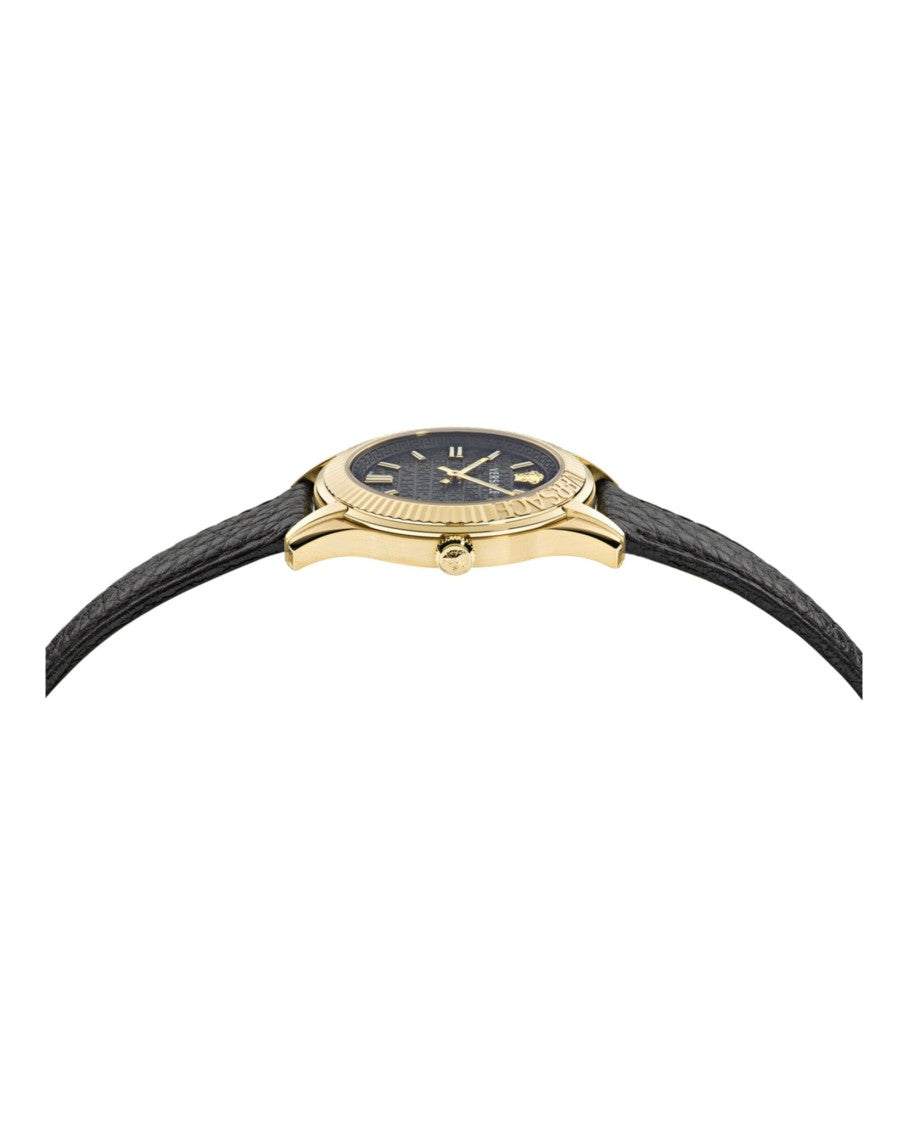 Versace Greca Time Leather Watch