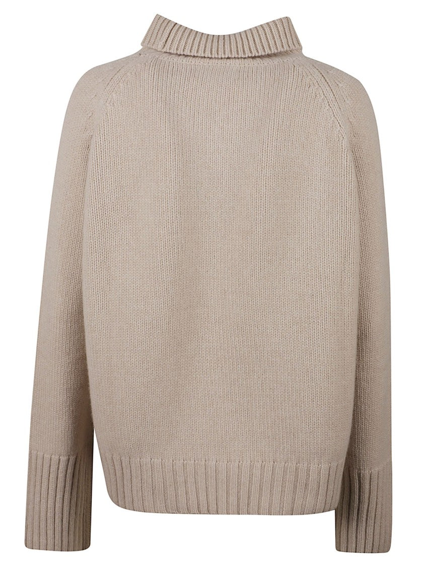 Be You Relaxed Fit Turtleneck Sweater With Cable Knit Detail