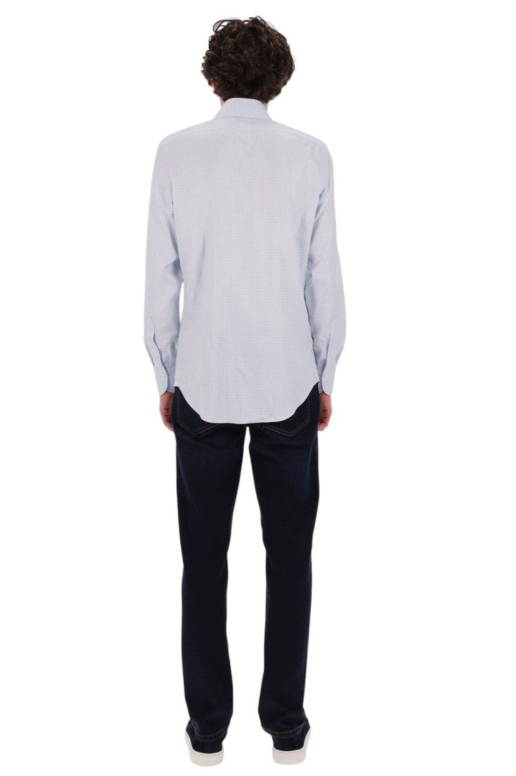 Finamore Milano Micro Check Cotton Shirt