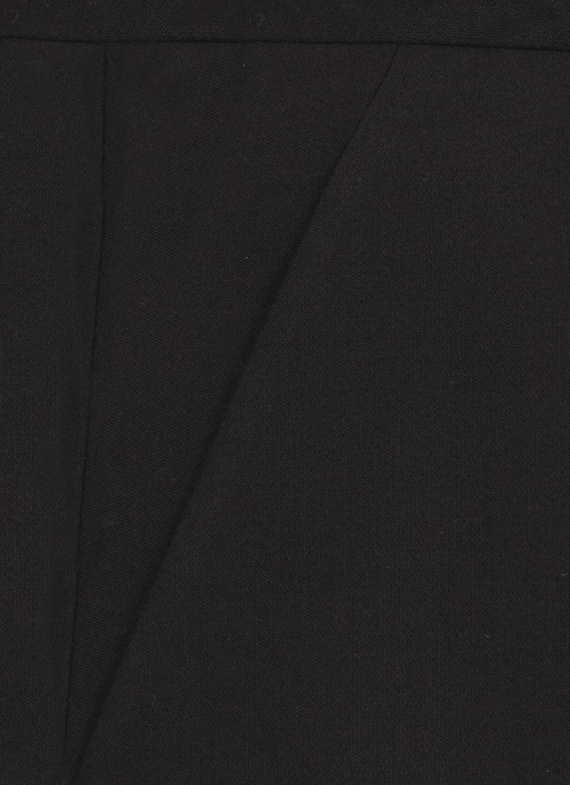 Khaite Black Wool Blend Palazzo Pants