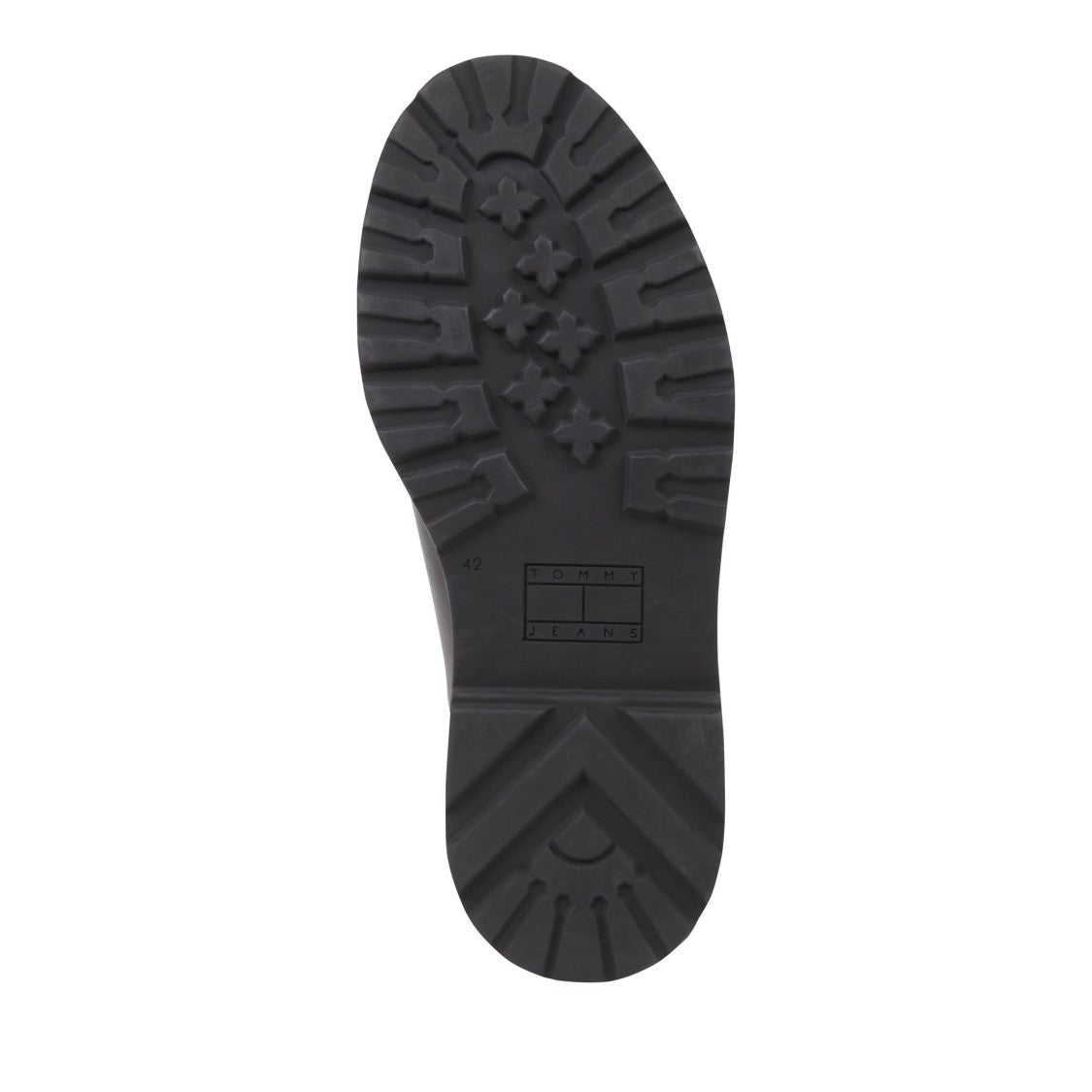 Tommy Jeans Black Elastic Side Panel Leather Boots