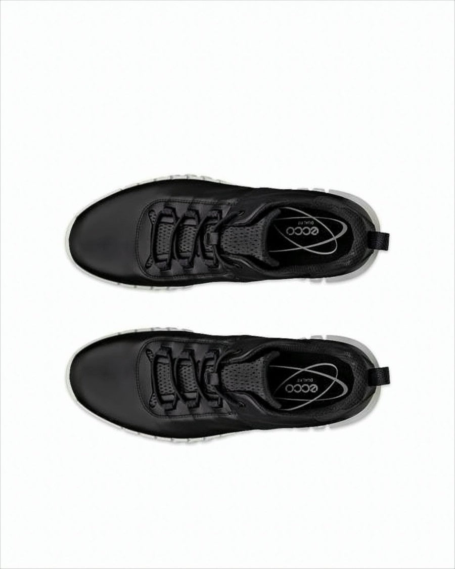 Ecco Sleek Black Leather Sneakers