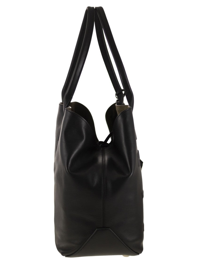 Hogan Medium Leather Shopping Bag