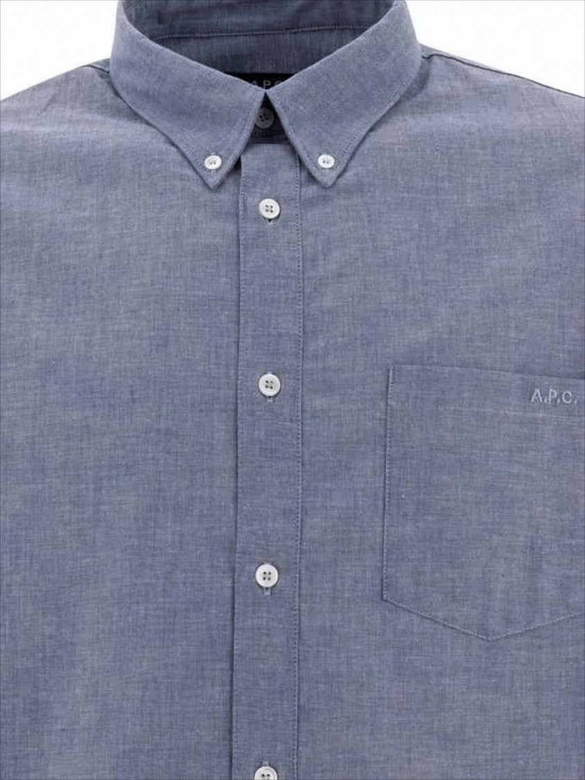 A.P.C. Refined Blue Long-Sleeve Shirt