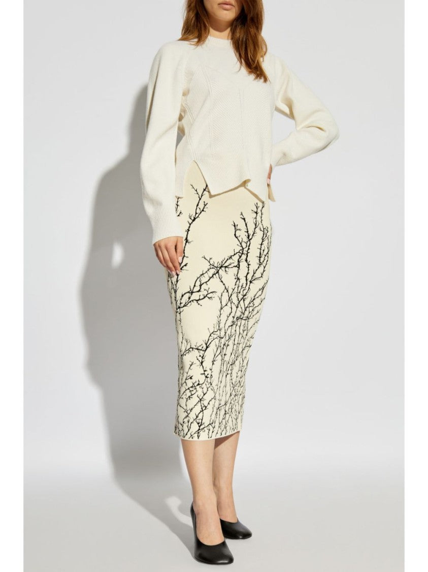 Alexander Mcqueen Geometric-Pattern Wool-Cashmere Blend Sweater