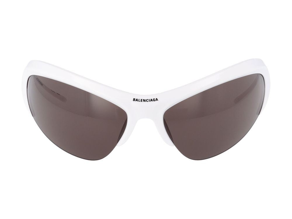 Balenciaga Sunglasses Bb0232s 003 White Silver Grey 91/16/125
