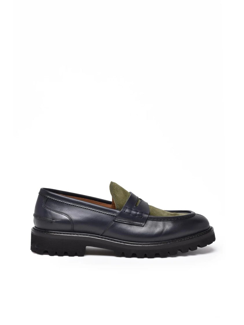 Botti 1913 Blue Leather Suede Moccasins