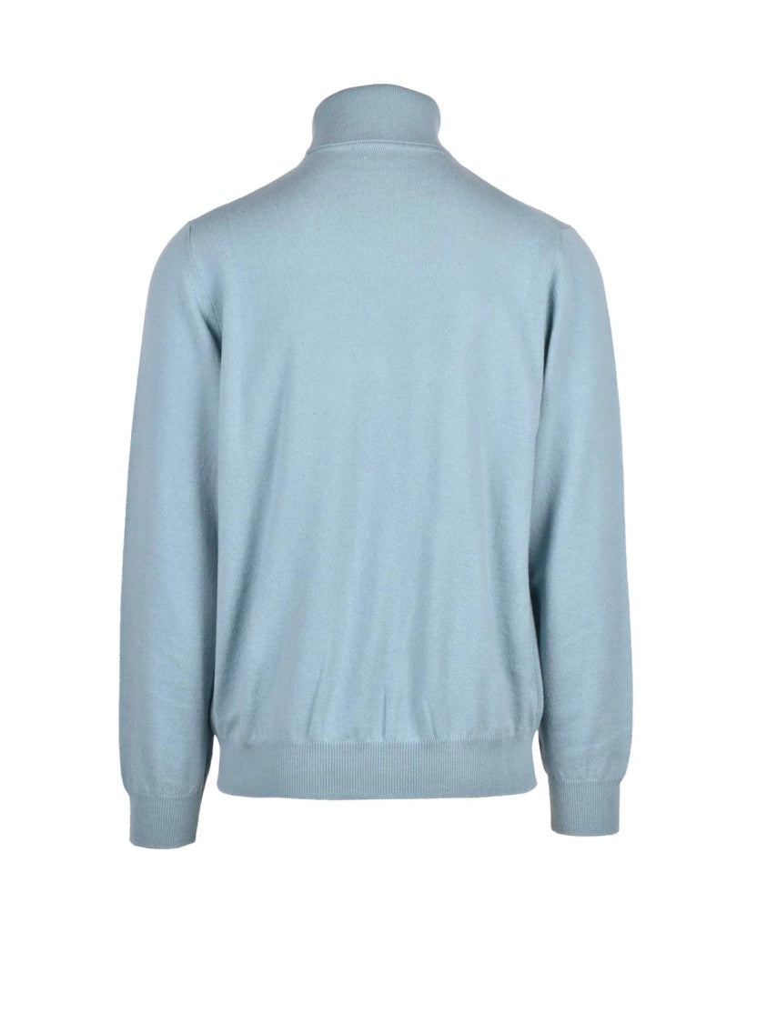 Alpha Studio Cashmere Turtleneck Sweater With High Neck Design